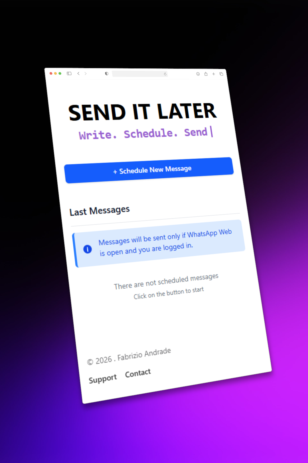 Send it Later - WhatsApp Message Scheduler